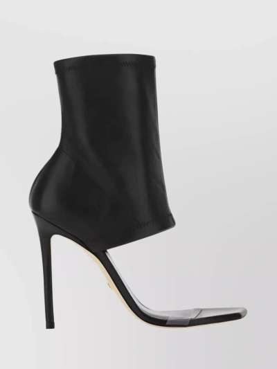 Stuart Weitzman 皮质高跟凉鞋 In Black