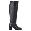Stuart Weitzman Eloise 75 Boots In Black Leather In Black