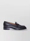 Stuart Weitzman Embellished Leather Loafers Round Toe In Black