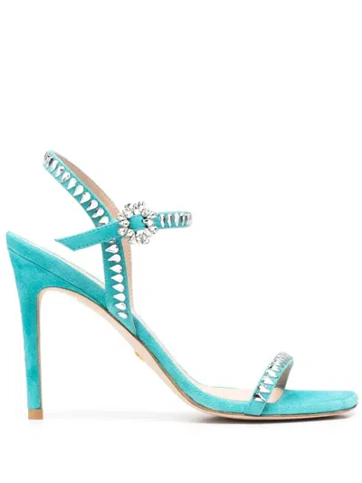 STUART WEITZMAN EMBELLISHED OPEN-TOE SANDALS