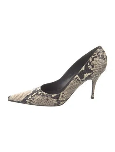 Pre-owned Stuart Weitzman Embossed Leather Animal Print Pumps In Multi