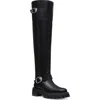 Stuart Weitzman Emerson Buckle Over The Knee Boot In Black