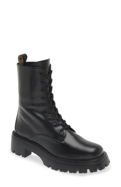 Stuart Weitzman Emerson Leather Ranger Booties In Black
