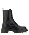 Stuart Weitzman Emerson Leather Ranger Booties In Black