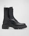 Stuart Weitzman Emerson Leather Ranger Booties In Black