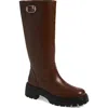 Stuart Weitzman Emerson Lug Sole Boot In Brown