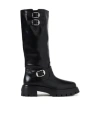 Stuart Weitzman Emerson Moto Boots In Black