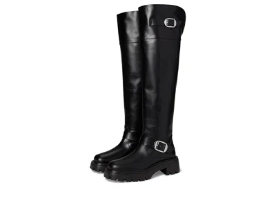 Stuart Weitzman Emerson Moto Tall Boot In Black