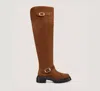 Stuart Weitzman 50mm Emerson Moto Boots In Brown