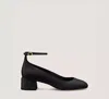Stuart Weitzman Emilee Strap Pump 45 In Black