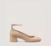 Stuart Weitzman Emilee Strap Pump 45 In Neutral