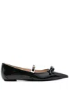 Stuart Weitzman Felicity Bow Ballerinas In Schwarz