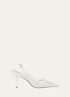 STUART WEITZMAN EMILIA CRYSTAL MESH SLINGBACK PUMPS