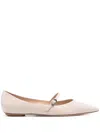 Stuart Weitzman Emilia Mary Jane Ballet Flats In Neutrals