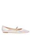 Stuart Weitzman Emilia Mary Jane Flat In Pink