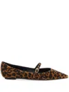 Stuart Weitzman Leopard Print Pointed-toe Ballet Flats