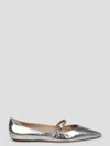 Stuart Weitzman Emilia Mary Jane Ballerina Flats In Metallic