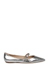Stuart Weitzman Emilia Mary Jane Ballerina Flats In Metallic