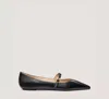 Stuart Weitzman Emilia Mary Jane Flat In Black