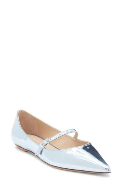 Stuart Weitzman Emilia Mary Jane Flat In Blue