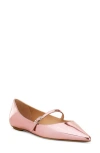 Stuart Weitzman Emilia Mary Jane Flat In Pink Marshmallow