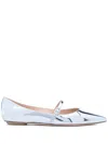 Stuart Weitzman Emilia Mary Jane Flat In Wuz Sky