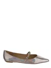 Stuart Weitzman Emilia Mary Jane Flats In Metallic