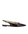 Stuart Weitzman 'emilia' Black Slingback Sandals With Adjustable Strap Closure
