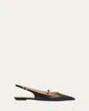 Stuart Weitzman Emilia Mary Jane Slingback Ballerina Flats In Black
