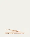Stuart Weitzman Emilia Mary Jane Slingback Ballerina Flats In Neutral