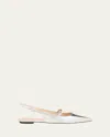 Stuart Weitzman Emilia Mary Jane Slingback Ballerina Flats In Silver