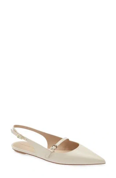 Stuart Weitzman Emilia Mary Jane Slingback Flat In Gold
