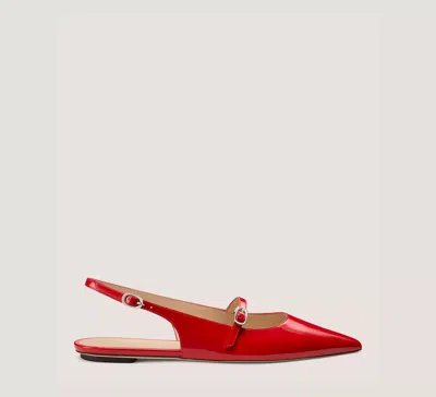 Stuart Weitzman Emilia Mary Jane Slingback In Red