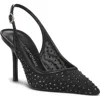 Stuart Weitzman Emilia Mesh 85 Slingback Pump In Black