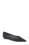 Stuart Weitzman Emilia Mesh Flat In Black