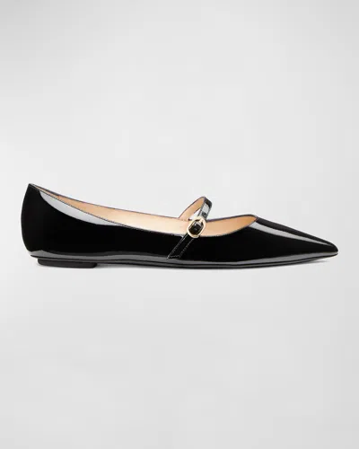 STUART WEITZMAN EMILIA PATENT MARY JANE BALLERINA FLATS