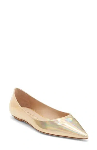 Stuart Weitzman Emilia Pointed Toe Flat In Gray