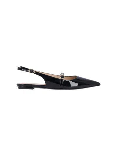 Stuart Weitzman Emilia" Slingback Mules - Black