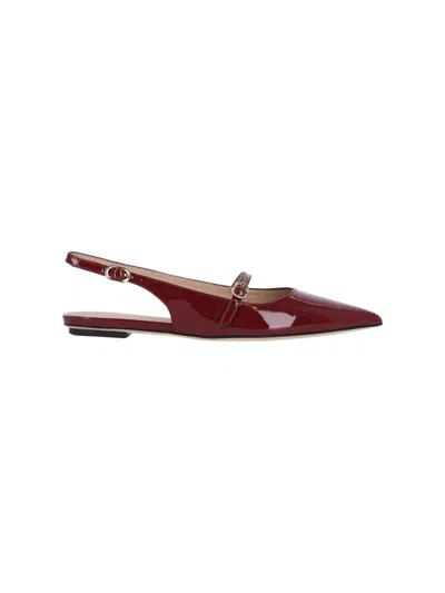Stuart Weitzman "emilia" Slingback Mules – Bordeaux In Burgundy