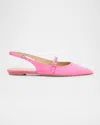 Stuart Weitzman Emilia Suede Mary Jane Slingback Ballerina Flats In Pink
