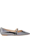 Stuart Weitzman Emily Ballet Flats In Silver