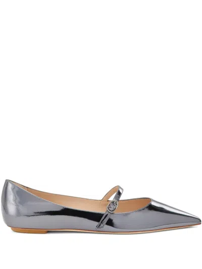 Stuart Weitzman Emily Ballet Flats In Silver