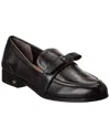 Stuart Weitzman Emma Bow Leather Loafer In Black