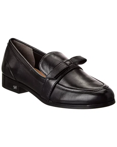 STUART WEITZMAN EMMA BOW LEATHER LOAFER