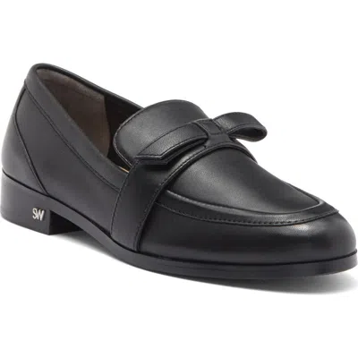 Stuart Weitzman Emma Bow Loafer In Black