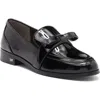 Stuart Weitzman Emma Bow Loafer In Black Patent