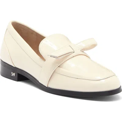Stuart Weitzman Emma Bow Loafer In Chalk