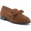 Stuart Weitzman Emma Bow Suede Loafer In Espresso