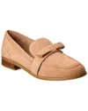 Stuart Weitzman Emma Bow Loafer In Golden Beige