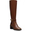 Stuart Weitzman Esme Belted Zip Boot In Deep Coffee
